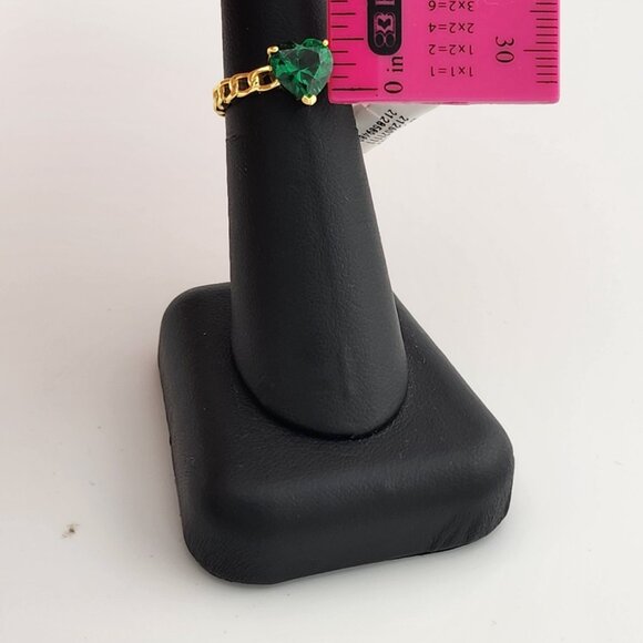 Green Heart Gemstone Ring – 925 Sterling Silver | Promise Ring | New with Tags - Picture 6 of 6